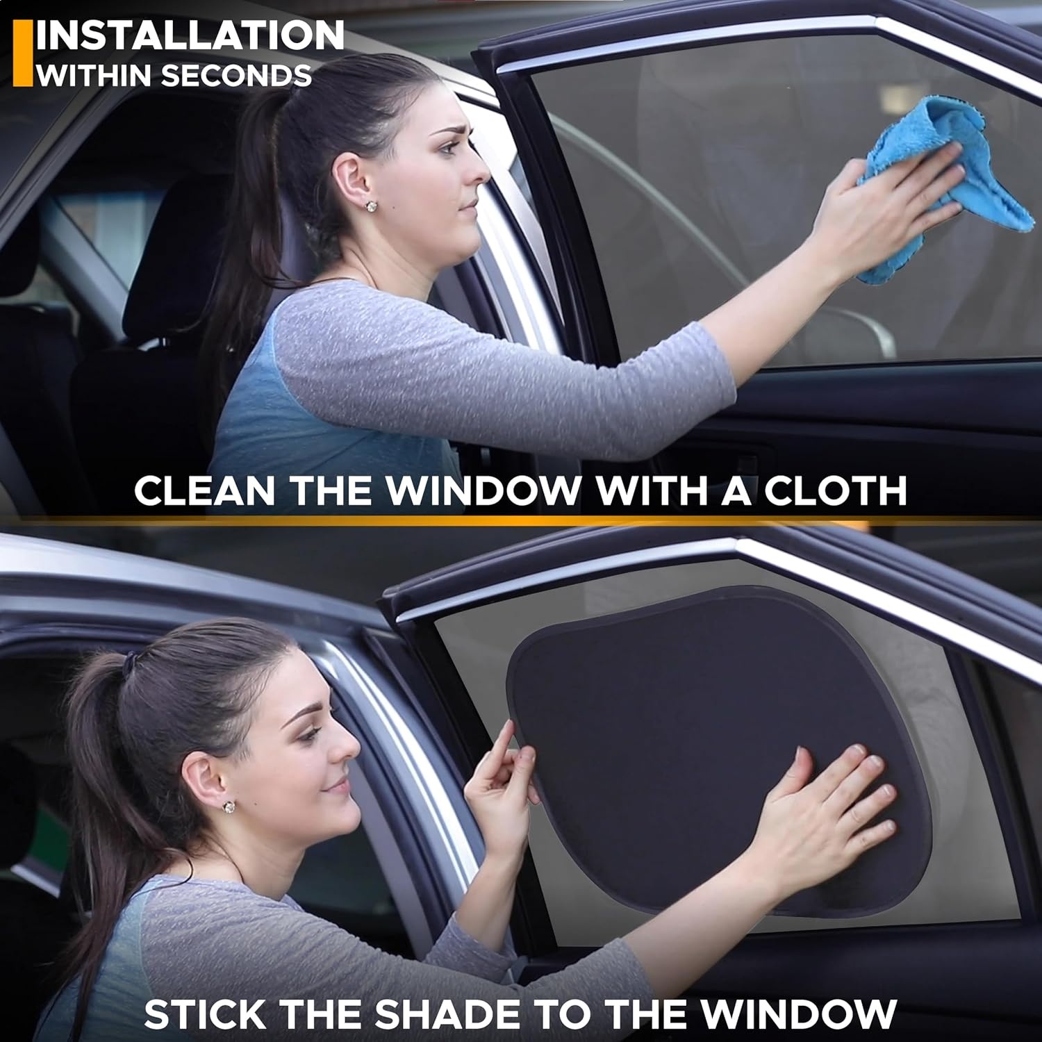 image:imageEcoNour Side Window Shades for Baby4 Pack Side Window Sunshade for Kids UV Protection Sun Shades for Kids Fits Most Camper Bus Van RV Minivan Truck MPV amp SUV XLarge 26x16Medium 2 Pack