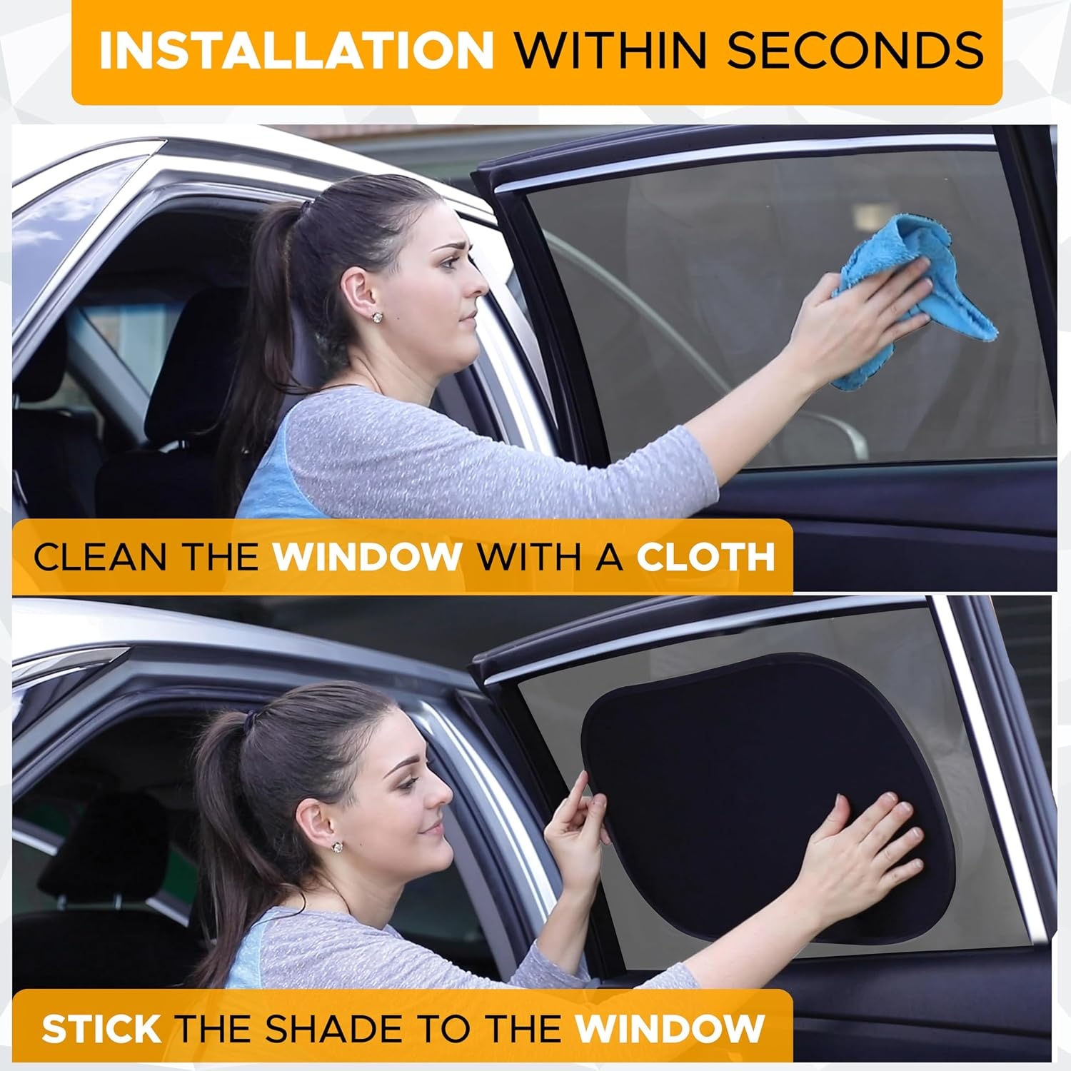 image:imageEcoNour Side Window Shades for Baby4 Pack Side Window Sunshade for Kids UV Protection Sun Shades for Kids Fits Most Camper Bus Van RV Minivan Truck MPV amp SUV XLarge 26x16XLarge 4 Pack