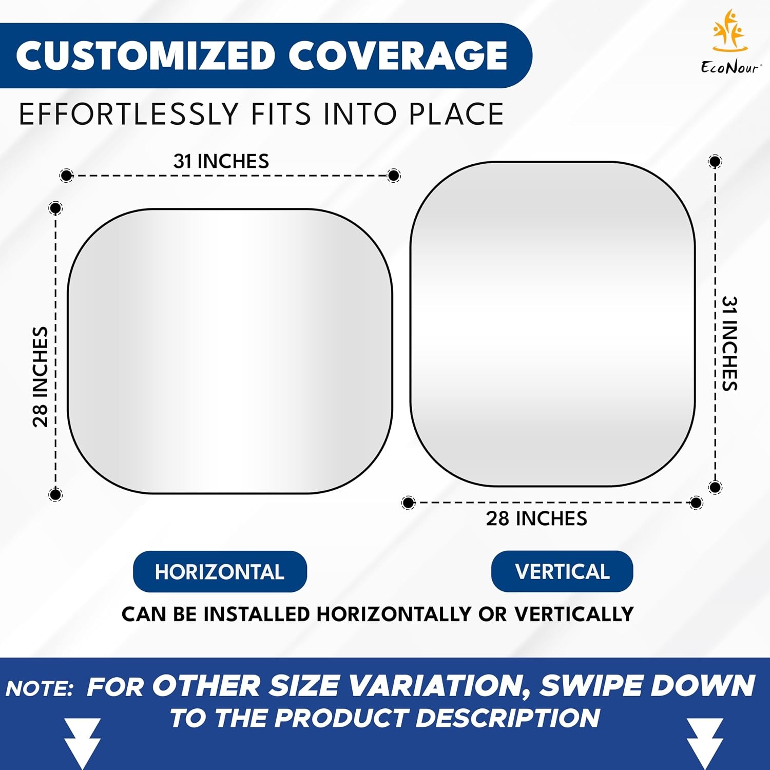 image:imageEcoNour Windshield Sun Shade Cartoon Design Medium Size 31 L x 28 W Funny Printed Car Sunshade Foldable 240T Polyester Blocks Heat and UV Rays for Front Window ProtectionMedium