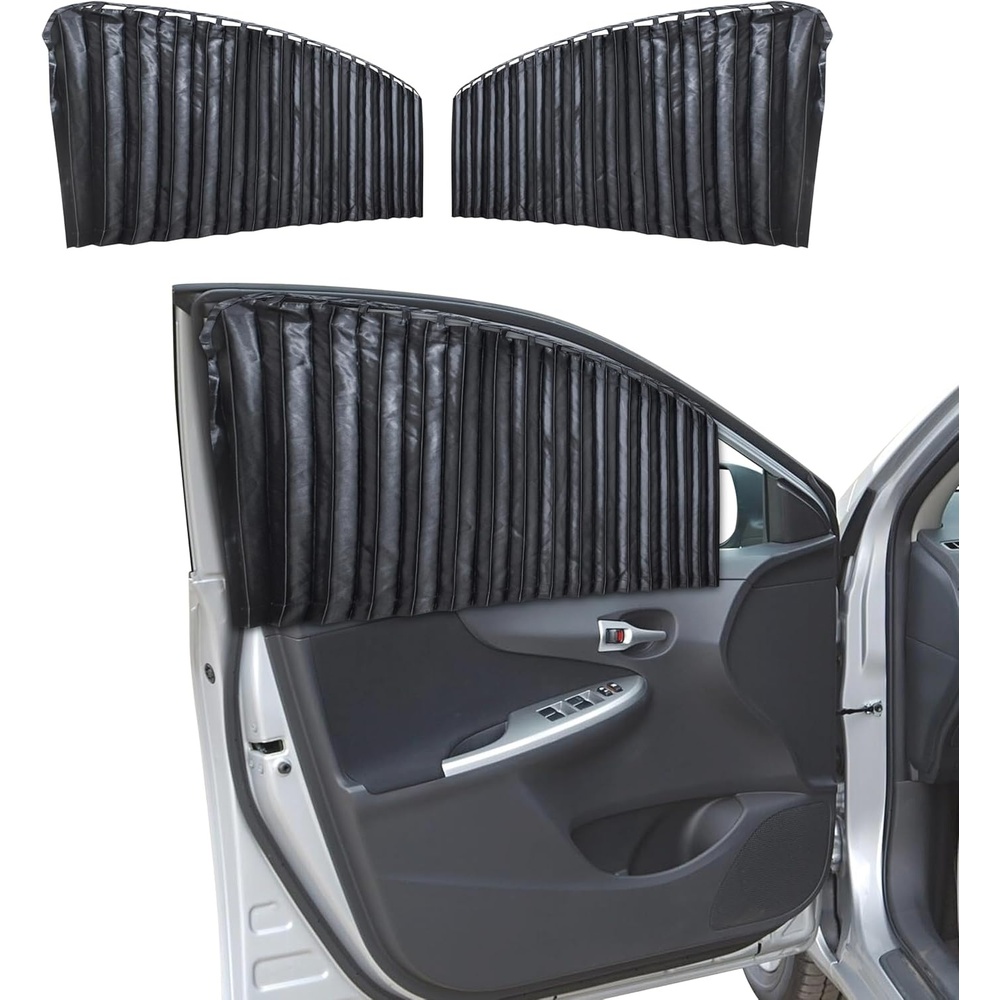 image:imageEcoNour Car Curtains for Front Windows 2 Pack Car Privacy Magnetic Shades Sun Shades for Side Windows Protect Your Baby Against Sun Window Blinds Ensures Privacy ProtectionFront Window Curtain