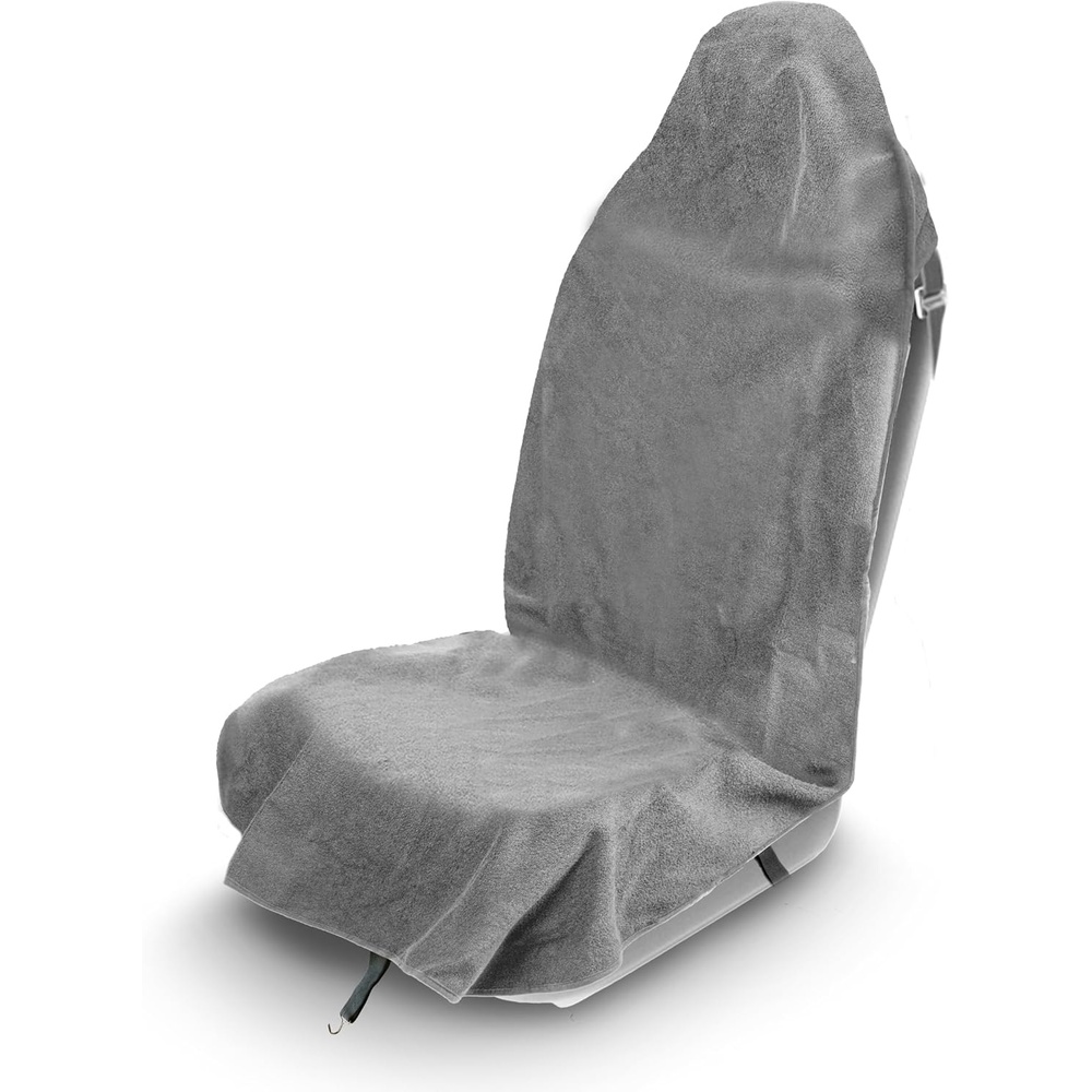 image:imageEcoNour Car Seat Cover Sweat Towel Waterproof Universal Seat Protector for Gym Workout Swimming Camping amp Dog Travel Washable Car Seat Cover for Cars Trucks SUVs amp Vans Black 29 x 555Grey