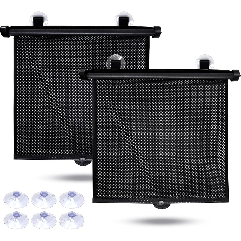 image:imageEcoNour Car Window Shades for Baby 2 Pack Upgraded Shades for Side Window Comes with Enhanced Suction Cups amp Large Clips for Durability Baby Car Accessories 18 x 20Large