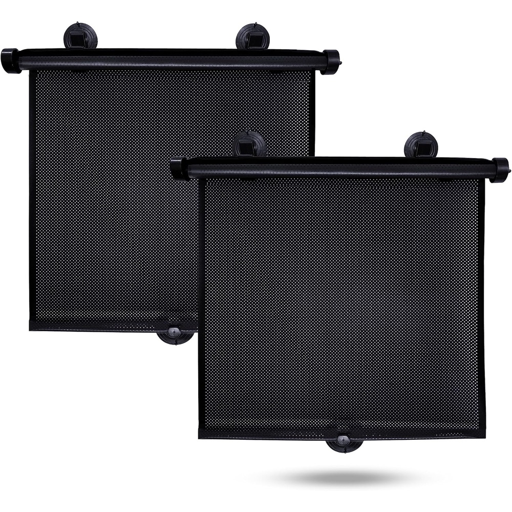image:imageEcoNour Window Shades for Car Baby 2 Pack Retractable car Window Shade for Baby for Sun Protection for Kids Passengers amp Pets in The Back Seat Car Window Covers for Trucks 20x22Medium