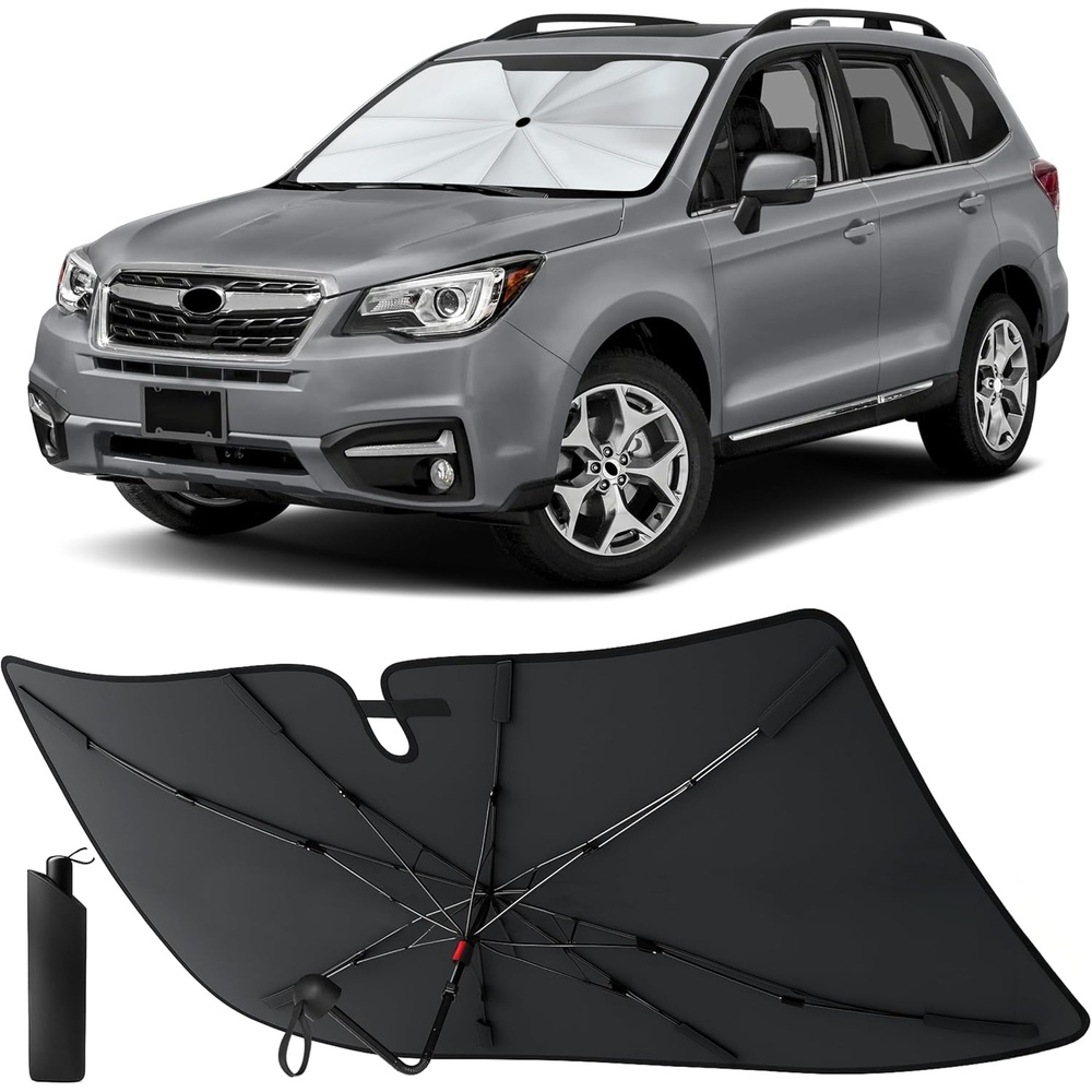 image:imageEcoNour Windshields Sun Shade for Car Foldable Sun Shield UV amp Heat Protection for Front Window Shade with Storage Pouch Fits Coupe Sedan amp Hatchbacks Small 52x31Forester 20142018