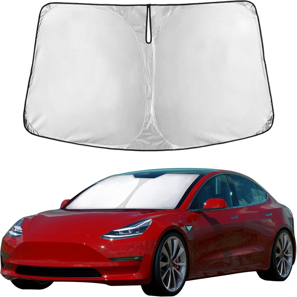 image:imageEconour Windshield Sun Shade Compatible with Tesla Model 3 amp Model Y