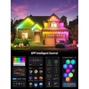 EcoNour 150 FT RGB Smart Permanent Outdoor Lights | Waterproof LED Eaves Lights with App & Remote Control | Colorful RGB Light with Music Sync | Smart Outdoor LED Christmas Light with Festive Effects(RGB 150FT)