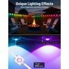 EcoNour 150 FT RGB Smart Permanent Outdoor Lights | Waterproof LED Eaves Lights with App & Remote Control | Colorful RGB Light with Music Sync | Smart Outdoor LED Christmas Light with Festive Effects(RGB 100FT)