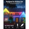 EcoNour 150 FT RGB Smart Permanent Outdoor Lights | Waterproof LED Eaves Lights with App & Remote Control | Colorful RGB Light with Music Sync | Smart Outdoor LED Christmas Light with Festive Effects(RGB 150FT)