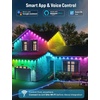 EcoNour 150 FT RGB Smart Permanent Outdoor Lights | Waterproof LED Eaves Lights with App & Remote Control | Colorful RGB Light with Music Sync | Smart Outdoor LED Christmas Light with Festive Effects(RGB 150FT)