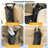 EcoNour 2 Pack Car Trash Bag | Washable Back Seat Hanging Bag | Elastic Opening & Easy Mount | Garbage Can with Waterproof Oxford Material, Accessories for Camping, Traveling & Outdoor(Black)