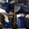 EcoNour 2 Pack Car Trash Bag | Washable Back Seat Hanging Bag | Elastic Opening & Easy Mount | Garbage Can with Waterproof Oxford Material, Accessories for Camping, Traveling & Outdoor(Blue)