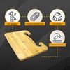 EcoNour 2 in 1 Car Steering Wheel Desk | Lap Desk for Convenient Working | | Bamboo Trays for Eating | Interior Accessories for Truck Drivers | Lightweight Wooden Tray with Easy Storage(Medium-Wood)