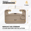 EcoNour 2 in 1 Car Steering Wheel Desk | Lap Desk for Convenient Working | | Bamboo Trays for Eating | Interior Accessories for Truck Drivers | Lightweight Wooden Tray with Easy Storage(Medium-Beige)