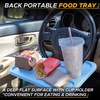 EcoNour 2 in 1 Car Steering Wheel Desk | Lap Desk for Convenient Working | | Bamboo Trays for Eating | Interior Accessories for Truck Drivers | Lightweight Wooden Tray with Easy Storage(Medium-Blue)
