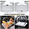EcoNour 2 in 1 Car Steering Wheel Desk | Lap Desk for Convenient Working | | Bamboo Trays for Eating | Interior Accessories for Truck Drivers | Lightweight Wooden Tray with Easy Storage(Medium-Grey)