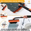 EcoNour 27″ Car Snow Scraper & Brush + Extendable Snow Brush & Ice Scraper for Car Windshield | Scratch-Free Bristles | 3-in-1 Snow Brush with 360° Pivoting Head | Snow Scraper with Foam Grip