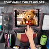 EcoNour Backseat Car Organizer (2 Pack), Heavy Duty Waterproof Stain Resistant Kick Mats Back seat Protector For Kids | Multiple Storage Pockets, Travel Accessories, Touchable Tablet Holder(Black)