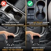 EcoNour Car Cup Holder Expander | Fits 32/40 oz Hydro Flasks | Yeti, Nalgene & Large Bottles up to 3.8″ | Universal Cup Adapter for Cars with 3.2″ Holders – Black(Standard Cup Holder)