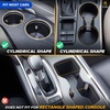 EcoNour Car Cup Holder Expander | Fits 32/40 oz Hydro Flasks | Yeti, Nalgene & Large Bottles up to 3.8″ | Universal Cup Adapter for Cars with 3.2″ Holders – Black(Multi Cup Holder)