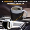 EcoNour Car Cup Holder Expander | Fits 32/40 oz Hydro Flasks | Yeti, Nalgene & Large Bottles up to 3.8″ | Universal Cup Adapter for Cars with 3.2″ Holders – Black(Standard Cup Holder)