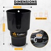 EcoNour Car Cup Holder Expander | Fits 32/40 oz Hydro Flasks | Yeti, Nalgene & Large Bottles up to 3.8″ | Universal Cup Adapter for Cars with 3.2″ Holders – Black(Standard Cup Holder)
