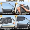 EcoNour Car Driver Front Window Sun Shade, Magnetic Window Curtain | Protects from Harmful Sun Rays for Drivers | Side Window Screen Sunshade for Cars Prevents Sun Damage | Black (2-Piece)