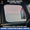 EcoNour Car Front Side Window Sun Shades Compatible for Toyota Tundra | 2P | ack Breathable Super Stretchy Mesh Sun Shade | Heat Block UV Protection Car Window Screen Covers | Mosquito Net Curtains(XXX-Large)