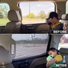 EcoNour Car Front Side Window Sun Shades Compatible for Toyota Tundra | 2P | ack Breathable Super Stretchy Mesh Sun Shade | Heat Block UV Protection Car Window Screen Covers | Mosquito Net Curtains(Subaru Outback Rear)