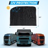 EcoNour Car Front Side Window Sun Shades Compatible for Toyota Tundra | 2P | ack Breathable Super Stretchy Mesh Sun Shade | Heat Block UV Protection Car Window Screen Covers | Mosquito Net Curtains(XXX-Large)
