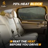 EcoNour Car Front Side Window Sun Shades Compatible for Toyota Tundra | 2P | ack Breathable Super Stretchy Mesh Sun Shade | Heat Block UV Protection Car Window Screen Covers | Mosquito Net Curtains(XXXX-Large)