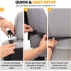 EcoNour Car Kick Mats Back Seat Protector (2 Pack),Car Seat Protector | Backseat Organizer with Storage Pockets for Kids,Waterproof Back Seat Cover-Dirt,Mud & Scratch Protection Travel Accessories(Black 27 Inch)