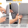 EcoNour Car Kick Mats Back Seat Protector (2 Pack),Car Seat Protector | Backseat Organizer with Storage Pockets for Kids,Waterproof Back Seat Cover-Dirt,Mud & Scratch Protection Travel Accessories(Grey 22 Inch)