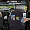 EcoNour Car Kick Mats Back Seat Protector (2 Pack),Car Seat Protector | Backseat Organizer with Storage Pockets for Kids,Waterproof Back Seat Cover-Dirt,Mud & Scratch Protection Travel Accessories(Black 27 Inch)