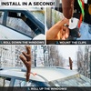 EcoNour Car Reindeer Antlers for Christmas | X-mas Car Decoration Kit with Reindeer Antler, Jingle Bells & Nose | Rudolph Car Kit as Christmas Car Setup and Holiday Accessories Decoration