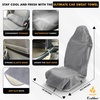EcoNour Car Seat Cover Sweat Towel – Waterproof Universal Seat Protector | for Gym, Workout, Swimming, Camping & Dog Travel – Washable Car Seat Cover for Cars, Trucks, SUVs & Vans – Black 29″ x 55.5″(Grey)