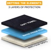 EcoNour Car Seat Cover Sweat Towel – Waterproof Universal Seat Protector | for Gym, Workout, Swimming, Camping & Dog Travel – Washable Car Seat Cover for Cars, Trucks, SUVs & Vans – Black 29″ x 55.5″(Black)