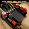 EcoNour Car Seat Gap Filler with Cup Holder (25.4 x 15.2 cm) | Auto Console Organizer in Between Front Seats for Holding Phone, Drink and Cards | Travel Accessories with 2 Headrest Hooks(Gapfiller with Cup Holder)