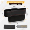 EcoNour Car Seat Gap Filler with Cup Holder (25.4 x 15.2 cm) | Auto Console Organizer in Between Front Seats for Holding Phone, Drink and Cards | Travel Accessories with 2 Headrest Hooks(Gapfiller with Cup Holder)