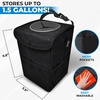 EcoNour Car Trash Can with Lid (1.5 Gallons), Hanging Garbage Can, Water | Proof Trash Bag for Car, SUV, Truck, Car Trash Bin (Black), Car Trash Accessories with Multipurpose Storage(Small)