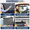 EcoNour Car Window Shades for Baby 2 Pack Upgraded, Shades for Side Window | Comes with Enhanced Suction Cups & Large Clips for Durability | Baby Car Accessories (18″ x 20″)(Medium)