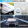 EcoNour Car Windshield Winter Cover for Ice and Snow – PEVA Fabric Four-Layered Frost Cover with Magnetic Edges -Thickened Snow Cover – Fits Most Cars SUVs,CRV, Van, Sedan – Medium (62 x 48 inches)