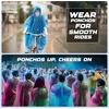 EcoNour Disposable Family Pack Rain Poncho – Adult | Transparent & Emergency Rain Ponchos | Lightweight Hooded Raincoat(Multicolor (Pack of 6))