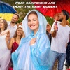 EcoNour Disposable Family Pack Rain Poncho – Adult | Transparent & Emergency Rain Ponchos | Lightweight Hooded Raincoat(Multicolor (Pack of 6))