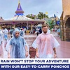 EcoNour Disposable Family Pack Rain Poncho – Adult | Transparent & Emergency Rain Ponchos | Lightweight Hooded Raincoat(Transparent (Pack of 5))
