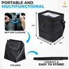 EcoNour Foldable Car Trash Bag, Garbage Bag and Waterproof Trash | Hanging Can for Car, Leakproof Trash Can, SUV and Truck Seat Backs, Home, Office – Holds 2.5 Gallons (Black)(Trash Bag without Lid)