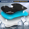 EcoNour Gel Seat Cushion – Office Chair Cushions for Sciatica & Tailbone | Pain Relief – Coccyx Memory Foam Desk Chair Support & Car Seat Cushion – Back Pain Relief Pillow for Long Sitting(Black&blue)