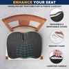 EcoNour Gel Seat Cushion – Office Chair Cushions for Sciatica & Tailbone | Pain Relief – Coccyx Memory Foam Desk Chair Support & Car Seat Cushion – Back Pain Relief Pillow for Long Sitting(Black)