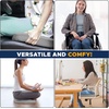 EcoNour Gel Seat Cushion – Office Chair Cushions for Sciatica & Tailbone | Pain Relief – Coccyx Memory Foam Desk Chair Support & Car Seat Cushion – Back Pain Relief Pillow for Long Sitting(Grey)