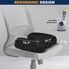 EcoNour Gel Seat Cushion – Office Chair Cushions for Sciatica & Tailbone | Pain Relief – Coccyx Memory Foam Desk Chair Support & Car Seat Cushion – Back Pain Relief Pillow for Long Sitting(Black&blue)