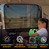 EcoNour Magnetic Car Side Window Sun Shade (1 Pack) | Rear Window Sunshade | Covers & Blocks UV Rays | Baby Shades for Side Windows Ensures Privacy Protection | Baby Car Travel Accessories (26″x19″)(Black Suction Magnet)